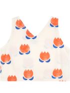 Bobo Choses Ivory Top For Girl With Flowers Bobo Choses Ivory Top For Girl With Flowers - Ivory