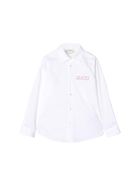 Gucci Kids Shirt With Embroidery Gucci Kids Shirt With Embroidery - White/multicolor