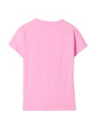 Young Versace Pink T-shirt With Print Young Versace Pink T-shirt With Print - Rosa/giallo
