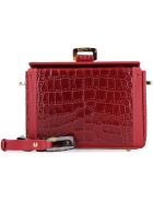 Nico Giani Cerea Crocodile Print Leather Bag Nico Giani Cerea Crocodile Print Leather Bag - red