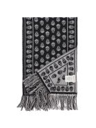 Alexander McQueen New Upside Down Skull Scarf Alexander McQueen New Upside Down Skull Scarf - BLACK IVORY (Black)