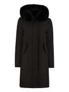 Woolrich Padded Parka With Fur Hood Woolrich Padded Parka With Fur Hood - black