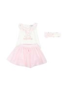 Monnalisa White Dress Monnalisa White Dress - Rosa