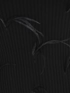 Marques'Almeida Light Weight Feather Turtleneck Jumper With Flared Sleeves Marques'Almeida Light Weight Feather Turtleneck Jumper With Flared Sleeves - Black