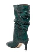 Paris Texas Python Print Leather Ankle Boots Paris Texas Python Print Leather Ankle Boots - Green