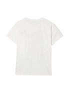 Young Versace White T-shirt With Multicolor Print Young Versace White T-shirt With Multicolor Print - Multicolor