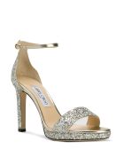Jimmy Choo Misty Glitter Sandals Jimmy Choo Misty Glitter Sandals - Beige