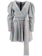 MSGM Mini Dress With Iridescent Facets MSGM Mini Dress With Iridescent Facets - SILVER (Silver)
