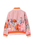 Molo Pink Jacket With Multicolor Print Molo Pink Jacket With Multicolor Print - Pink