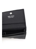 Jimmy Choo Nello Card Holder With Flap And Star Studs Jimmy Choo Nello Card Holder With Flap And Star Studs - BLACK SILVER (Black)