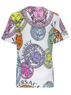 Versace Jersey T-shirt With Medusa Amplified Print Versace Jersey T-shirt With Medusa Amplified Print - White
