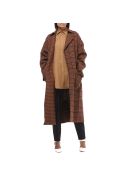 Coat Nanushka Coat - Navy Rust Check