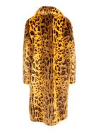 Stand Studio 'maxine' Modacrylic Coat STAND STUDIO 'maxine' Modacrylic Coat - Yellow Leo