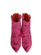 Bams High Heels Ankle Boots In Fuxia Fabric Bams High Heels Ankle Boots In Fuxia Fabric - fuxia