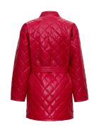Philosophy di Lorenzo Serafini Quilted Leatheret Jacket Philosophy di Lorenzo Serafini Quilted Leatheret Jacket - Red