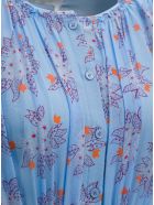 Chloé Floral Silk Midi Dress Chloé Floral Silk Midi Dress - Azzurro