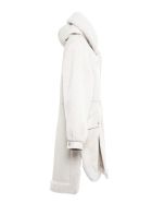 Elizabeth Sulcer's Capsule Cotton Drill, Metal-free Shearling And Leather Parka For Woman Mr & Mrs Italy Elizabeth Sulcer's Capsule Cotton Drill, Metal-free Shearling And Leather Parka For Woman - WHITE / SAIL WHITE