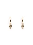 Pave Skull Hoop Earrings Alexander McQueen Pave Skull Hoop Earrings - Oro