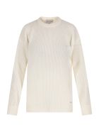 Simonetta Ivory Sweater For Girl With Logo Simonetta Ivory Sweater For Girl With Logo - Ivory