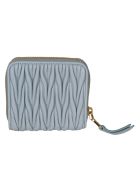 Miu Miu Matelassé Zip-around Coin Purse Miu Miu Matelassé Zip-around Coin Purse - Cielo