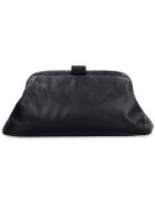 Nico Giani Zoe Leather Clutch With Strap Nico Giani Zoe Leather Clutch With Strap - black