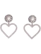 Alessandra Rich Faba Embellished Maxi-earrings Alessandra Rich Faba Embellished Maxi-earrings - silver