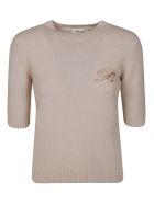 Blumarine Embellished Cropped Jumper Blumarine Embellished Cropped Jumper - Pink