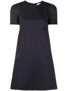 Alexander McQueen Blue Wool Dress With Short Puff Sleeves Alexander McQueen Blue Wool Dress With Short Puff Sleeves - Blu