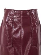 Philosophy di Lorenzo Serafini Bordeaux Faux Patent Leather Longuette Skirt Philosophy di Lorenzo Serafini Bordeaux Faux Patent Leather Longuette Skirt - Bordeaux