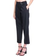 Helmut Lang Crop Wrap Pants In Black Wool Helmut Lang Crop Wrap Pants In Black Wool - black