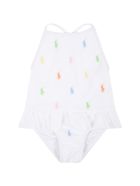 Ralph Lauren White Swimsuit For Babygirl Ralph Lauren White Swimsuit For Babygirl - White