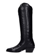 The Seller Texan Boots In Black Leather The Seller Texan Boots In Black Leather - black