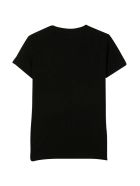Young Versace Black T-shirt With Golden Print Young Versace Black T-shirt With Golden Print - Nero/oro