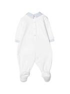 White And Light Blue Romper Monnalia Kids Monnalisa White And Light Blue Romper Monnalia Kids - Azzurra