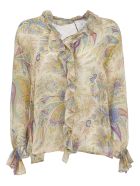 Ruffle Detail Printed Top Etro Ruffle Detail Printed Top