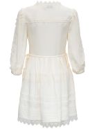 self-portrait Viscose Twill Dress With Lace Inserts self-portrait Viscose Twill Dress With Lace Inserts - White