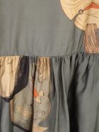 Uma Wang Aggie Oversized S/s Long Dress Uma Wang Aggie Oversized S/s Long Dress - Steel Blue Tan