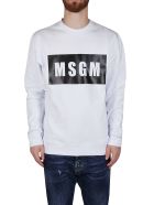 White Cotton Sweatshirt MSGM White Cotton Sweatshirt - White