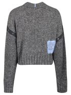McQ Alexander McQueen Ribbed Knit Cropped Jumper McQ Alexander McQueen Ribbed Knit Cropped Jumper - Darkest Black