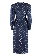 Alessandra Rich Polka-dot Silk Dress Alessandra Rich Polka-dot Silk Dress - blue