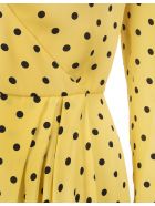 Short Yellow Dress With Black Polka Dots RED Valentino Short Yellow Dress With Black Polka Dots - Giallo/nero