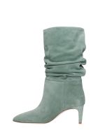 Paris Texas High Heels Ankle Boots In Green Suede Paris Texas High Heels Ankle Boots In Green Suede - green