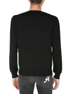 Crew Neck Sweater Alexander McQueen Crew Neck Sweater - Black/ivory