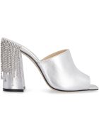 Jimmy Choo Baia Leather Mules Jimmy Choo Baia Leather Mules - silver