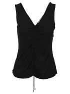 Helmut Lang Scala Ruched Top Helmut Lang Scala Ruched Top - BLACK