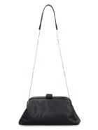 Nico Giani Zoe Leather Clutch With Strap Nico Giani Zoe Leather Clutch With Strap - black