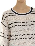 Embossed Sweater Ballantyne Embossed Sweater - White