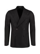 Tagliatore Wool Blend Double-breasted Jacket Tagliatore Wool Blend Double-breasted Jacket - black