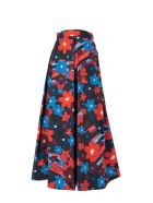 Marni Rainbow Flower Print Cotton Full Skirt Marni Rainbow Flower Print Cotton Full Skirt - Multicolor