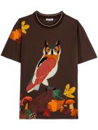 Dolce & Gabbana Owl Print Cotton T-shirt Dolce & Gabbana Owl Print Cotton T-shirt - Brown